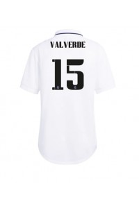Real Madrid Federico Valverde #15 Fotballdrakt Hjemme Klær Dame 2022-23 Korte ermer